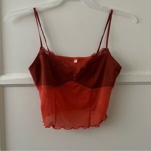 Red & Orange cropped cami ❤️✨🧡
